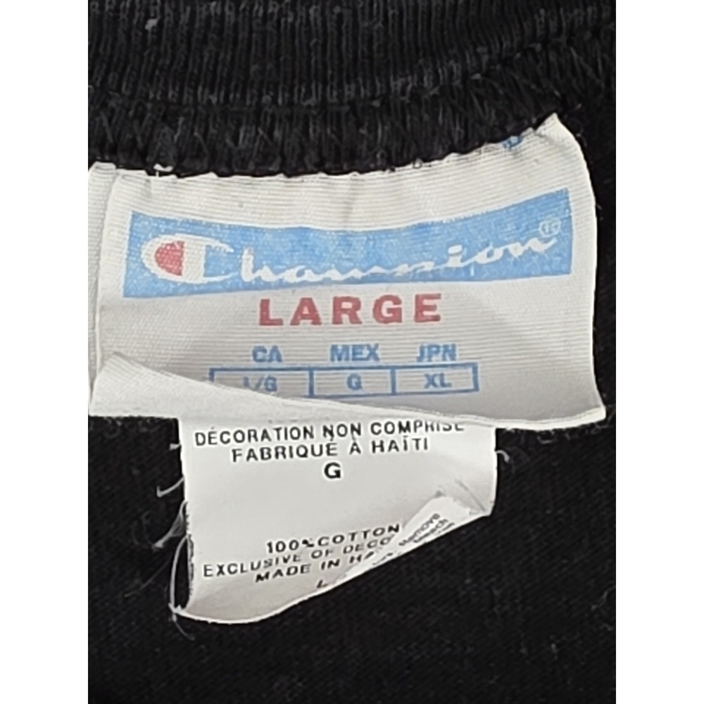 Champion Floral Logo Tee Shirt Men's L Short Sleeve Crewneck - Picture 4 of 4